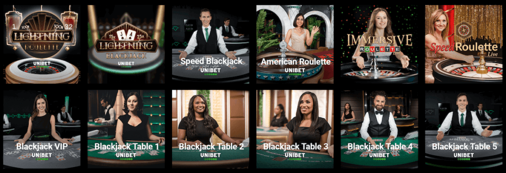 Unibet Canada live dealer casino 