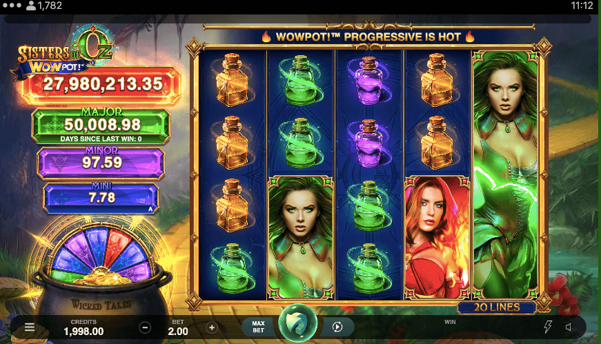 Sisters of Oz WowPot Slot - Triple Edge studios