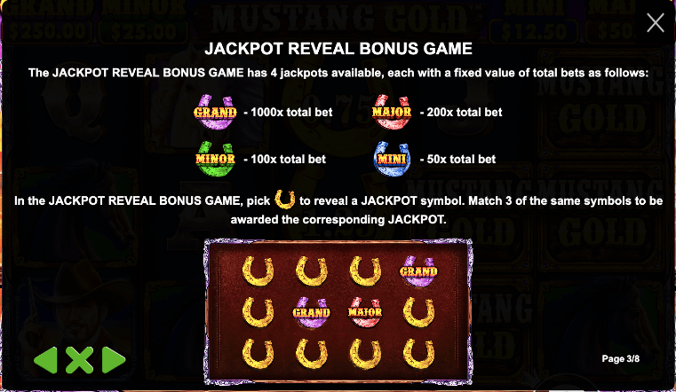 Mustang Gold Jackpots