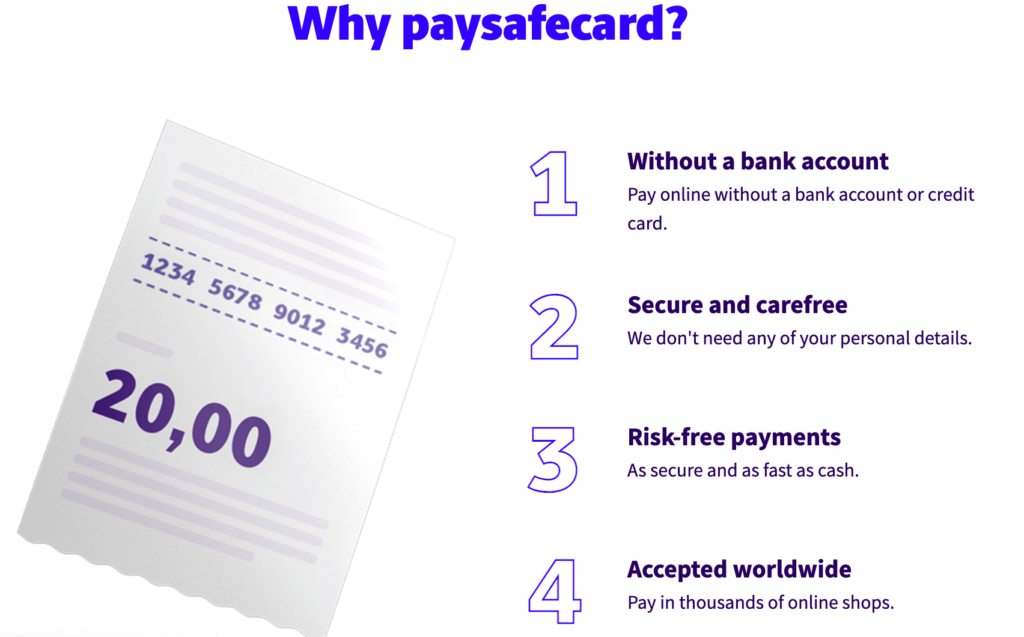 Benefits of Paysafecard