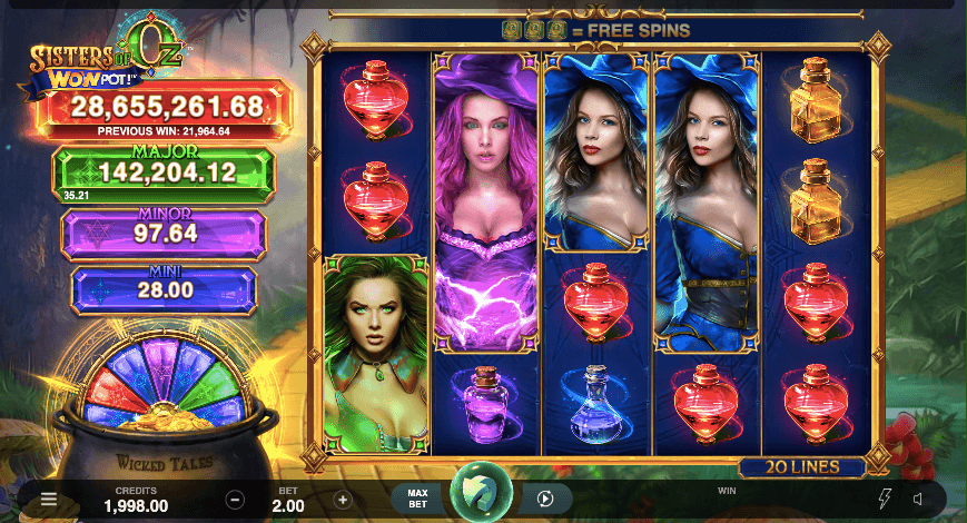 Sisters of Oz WowPot Slot