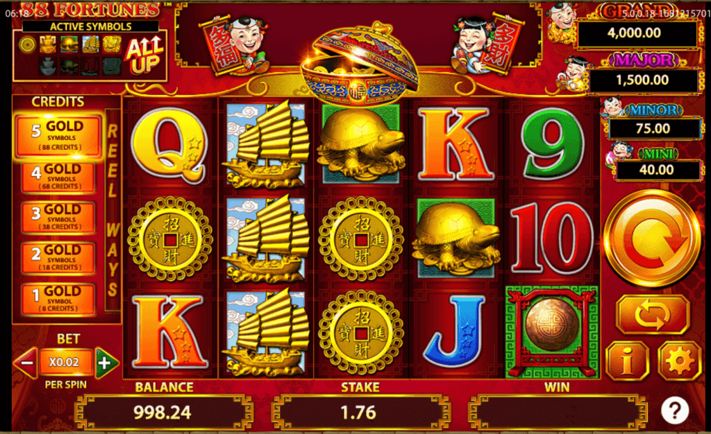 88 Fortunes Slot Reels