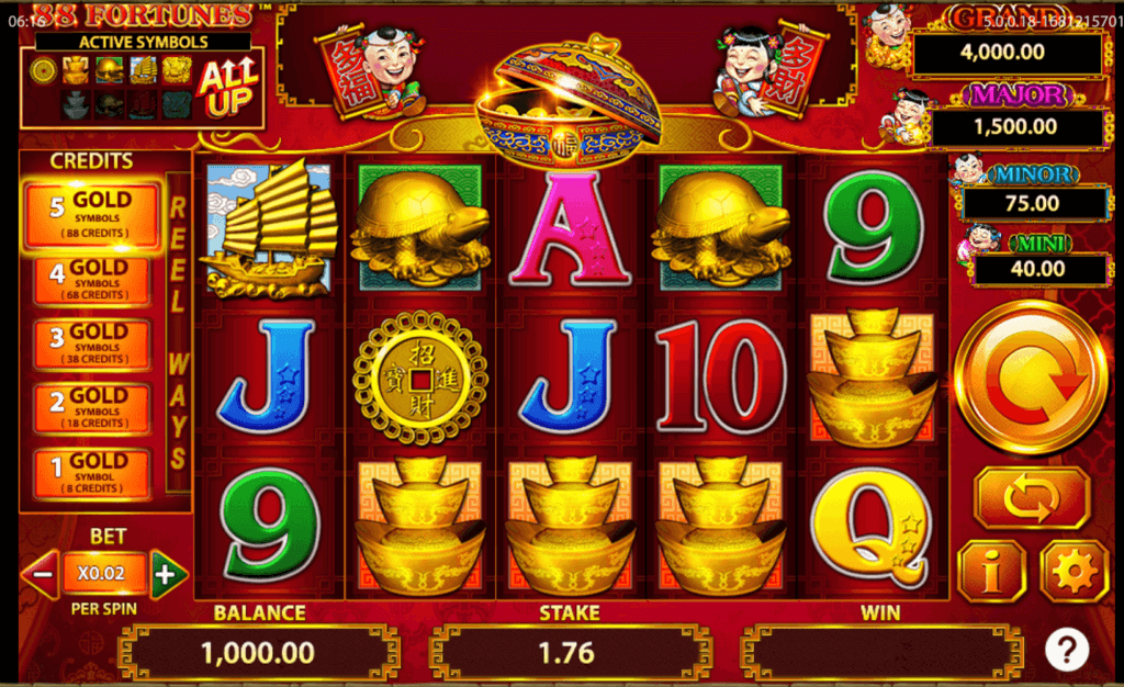 88 Fortunes Slot Graphics 