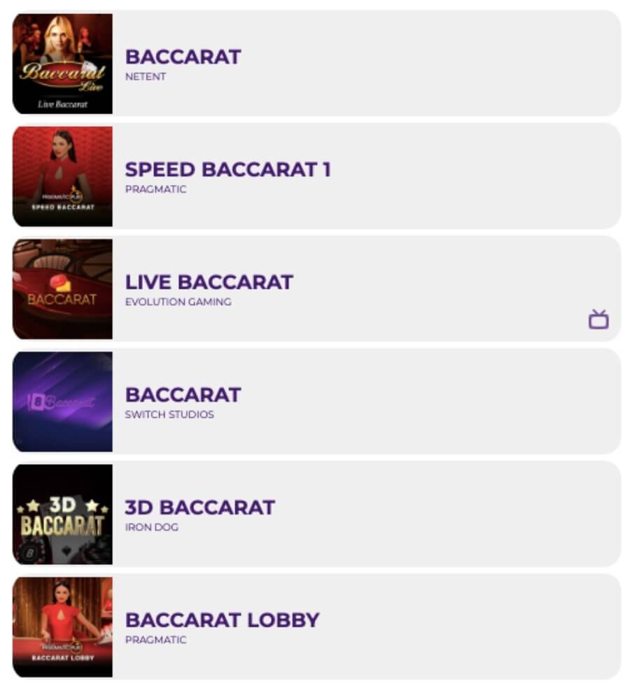 Reload Casino Baccarat