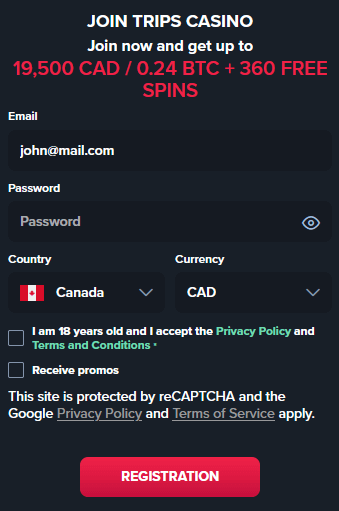 trips casino registration