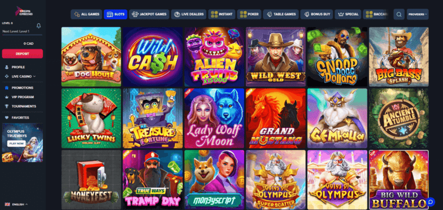 trips casino slots library